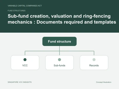 Fund structures illustration for Sub-fund creation, valuation and ring-fencing mechanics