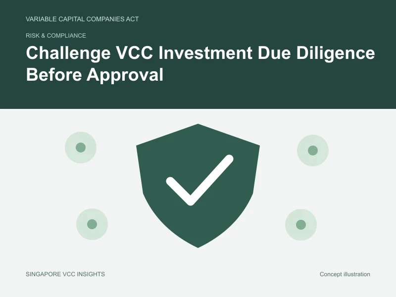 Risk & compliance illustration for Challenge VCC Investment Due Diligence Before Approval