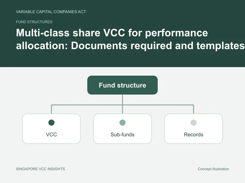 Fund structures illustration for Multi-class share VCC for performance allocation