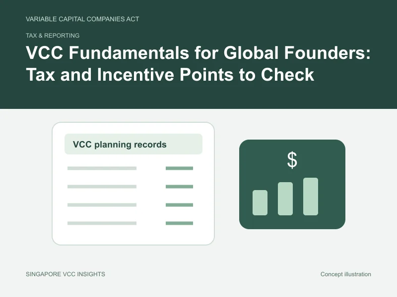 Tax & reporting illustration for VCC Fundamentals for Global Founders: Tax and Incentive Points to Check