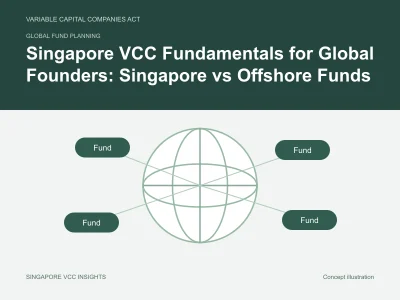 Global fund planning illustration for Singapore VCC Fundamentals for Global Founders: Singapore vs Offshore Funds