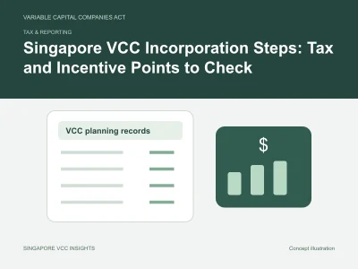 Tax & reporting illustration for Singapore VCC Incorporation Steps: Tax and Incentive Points to Check