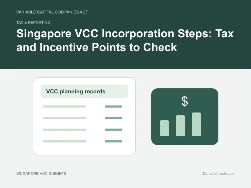 Tax & reporting illustration for Singapore VCC Incorporation Steps: Tax and Incentive Points to Check