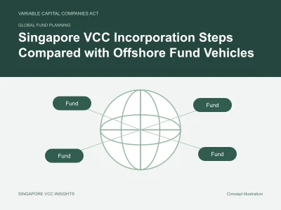 Global fund planning illustration for Singapore VCC Incorporation Steps Compared with Offshore Fund Vehicles