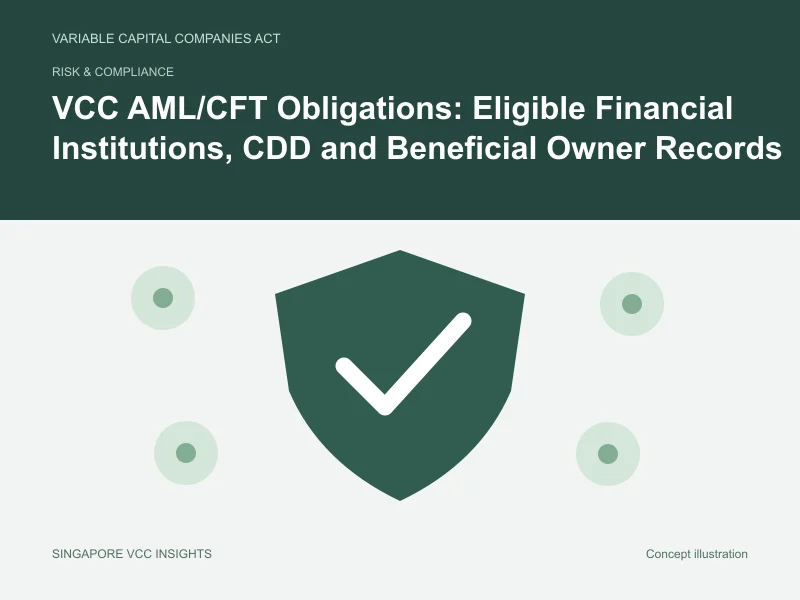 Risk & compliance illustration for VCC AML/CFT Obligations: Eligible Financial Institutions, CDD and Beneficial Owner Records