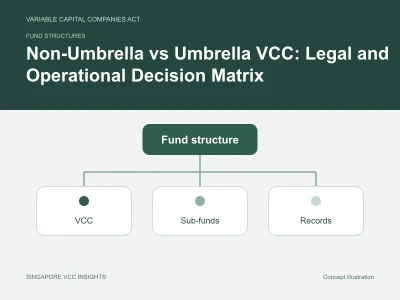 Fund structures illustration for Non-Umbrella vs Umbrella VCC: Legal and Operational Decision Matrix