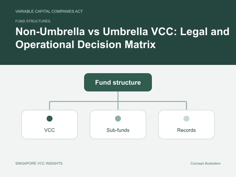 Fund structures illustration for Non-Umbrella vs Umbrella VCC: Legal and Operational Decision Matrix