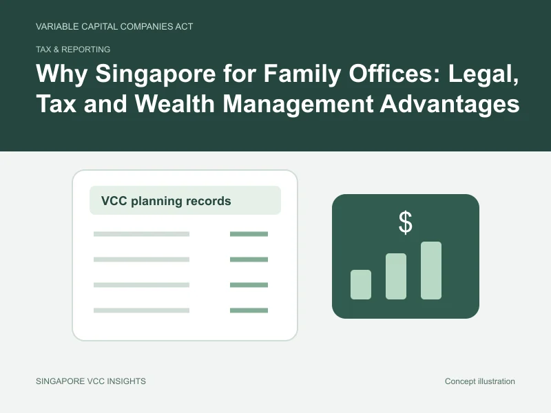 Tax & reporting illustration for Why Singapore for Family Offices: Legal, Tax and Wealth Management Advantages