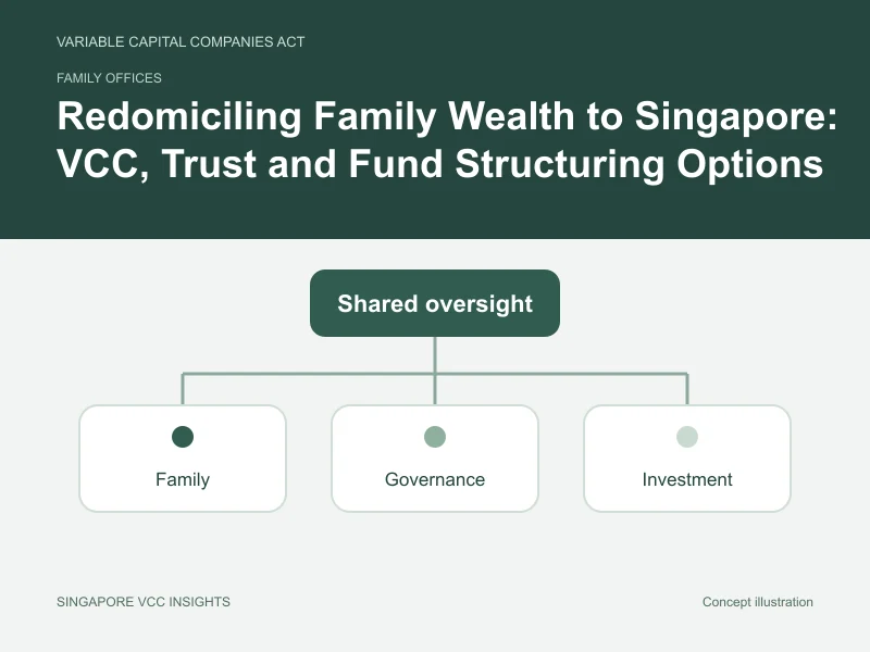 Family offices illustration for Redomiciling Family Wealth to Singapore: VCC, Trust and Fund Structuring Options