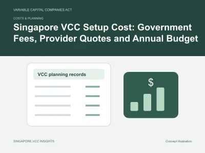 Costs & planning illustration for Singapore VCC Setup Cost: Government Fees, Provider Quotes and Annual Budget