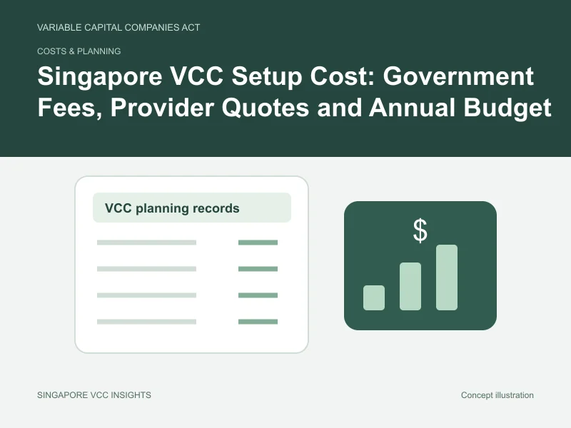 Costs & planning illustration for Singapore VCC Setup Cost: Government Fees, Provider Quotes and Annual Budget
