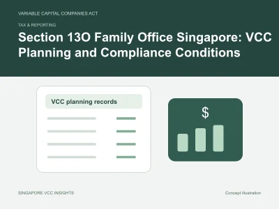 Tax & reporting illustration for Section 13O Family Office Singapore: VCC Planning and Compliance Conditions