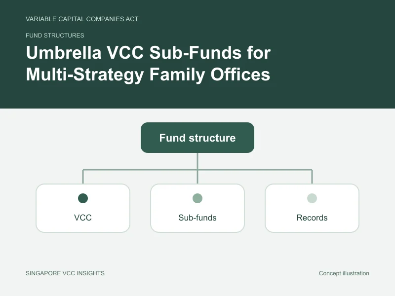 Fund structures illustration for Umbrella VCC Sub-Funds for Multi-Strategy Family Offices