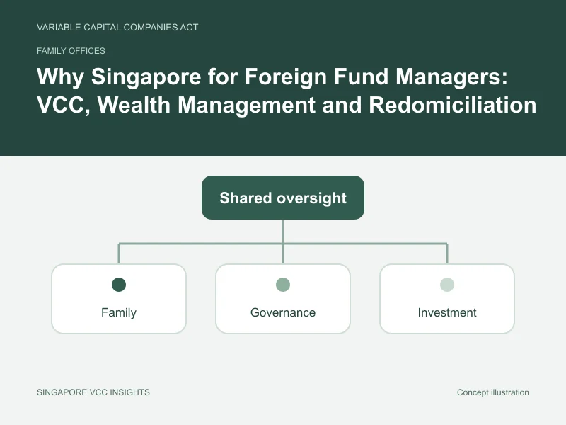 Family offices illustration for Why Singapore for Foreign Fund Managers: VCC, Wealth Management and Redomiciliation