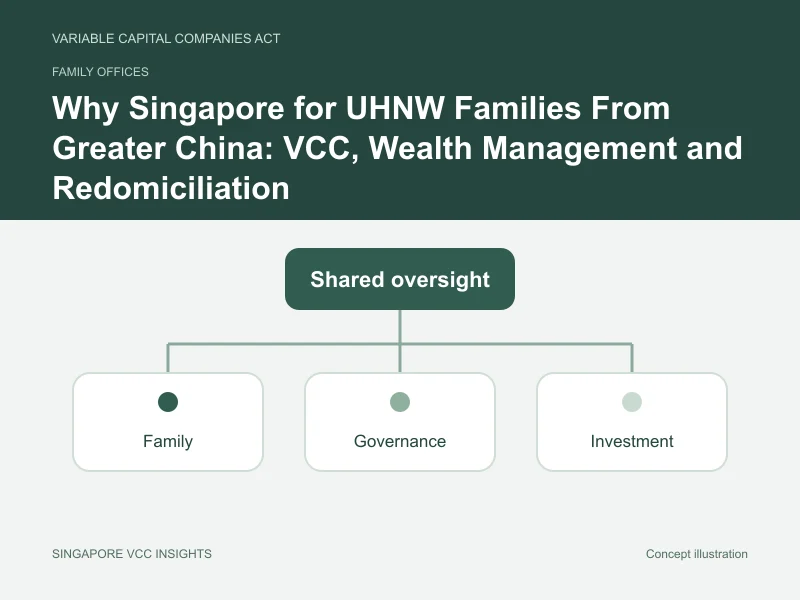 Family offices illustration for Why Singapore for UHNW Families From Greater China: VCC, Wealth Management and Redomiciliation