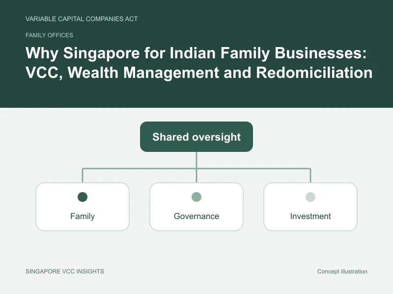 Family offices illustration for Why Singapore for Indian Family Businesses: VCC, Wealth Management and Redomiciliation