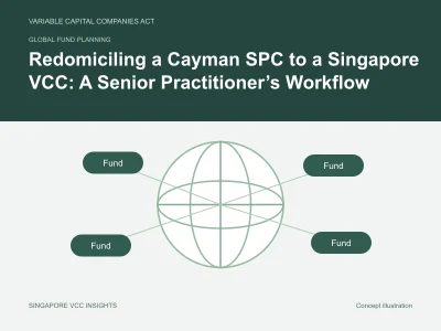 Global fund planning illustration for Redomiciling a Cayman SPC to a Singapore VCC: A Senior Practitioner’s Workflow