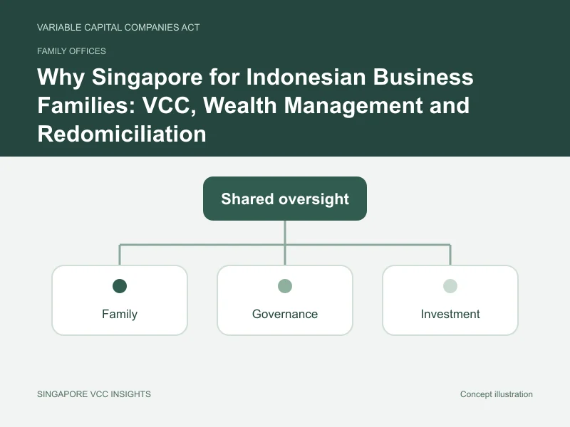Family offices illustration for Why Singapore for Indonesian Business Families: VCC, Wealth Management and Redomiciliation