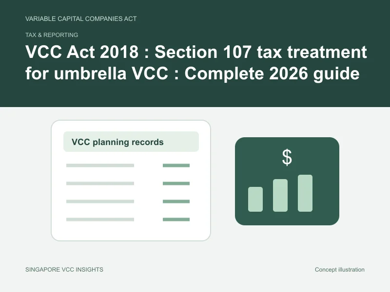 Tax & reporting illustration for VCC Act 2018 : Section 107 tax treatment for umbrella VCC