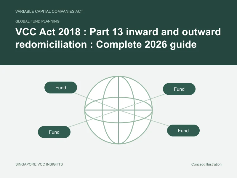 Global fund planning illustration for VCC Act 2018 : Part 13 inward and outward redomiciliation
