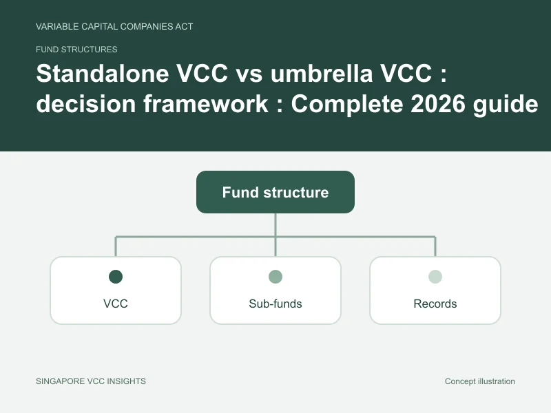 Fund structures illustration for Standalone VCC vs umbrella VCC : decision framework