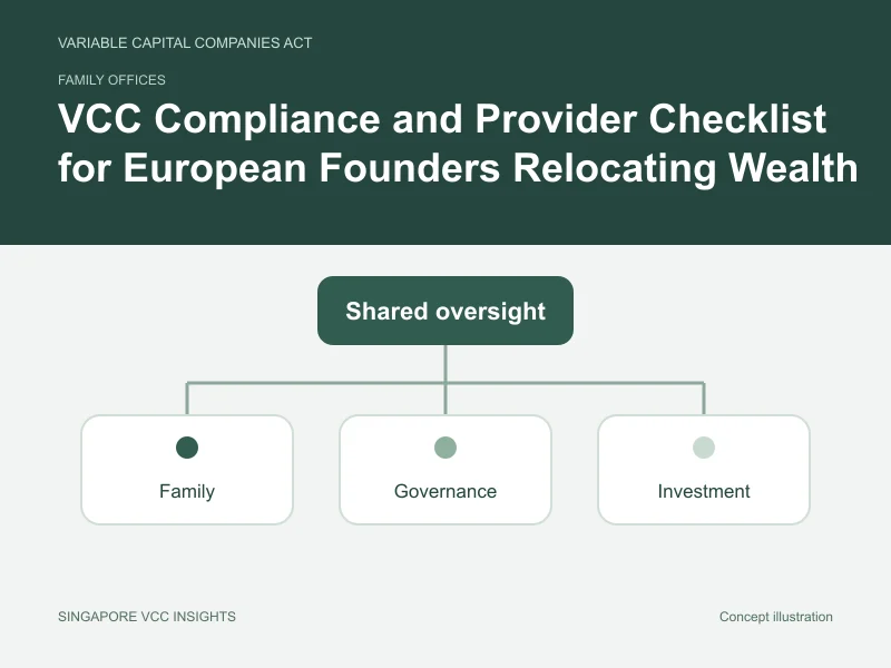 Family offices illustration for VCC Compliance and Provider Checklist for European Founders Relocating Wealth