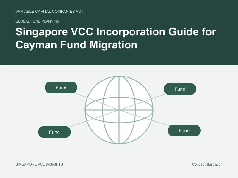 Global fund planning illustration for Singapore VCC Incorporation Guide for Cayman Fund Migration