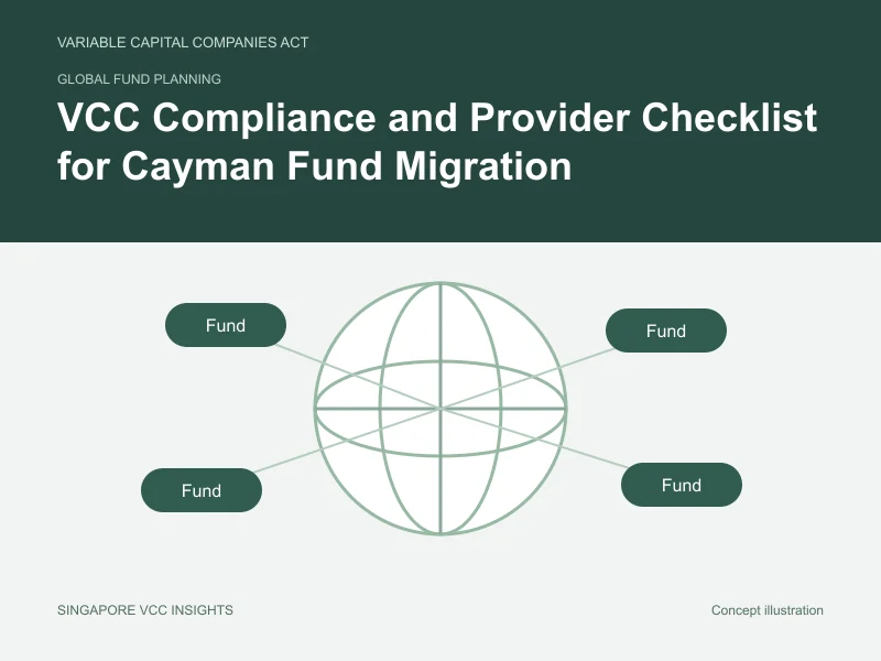 Global fund planning illustration for VCC Compliance and Provider Checklist for Cayman Fund Migration