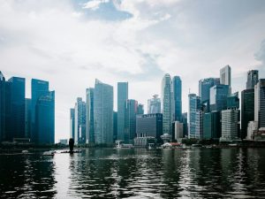 Singapore central business district skyline, illustrating the Singapore fund industry